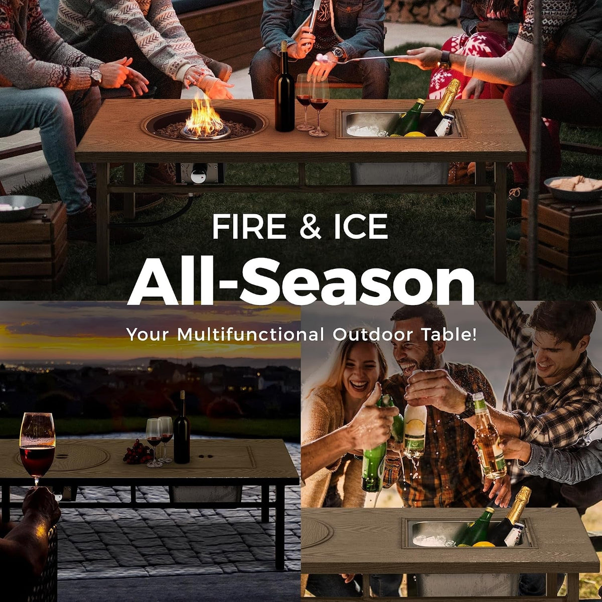 Aluminum Propane Fire Pit Table - 47