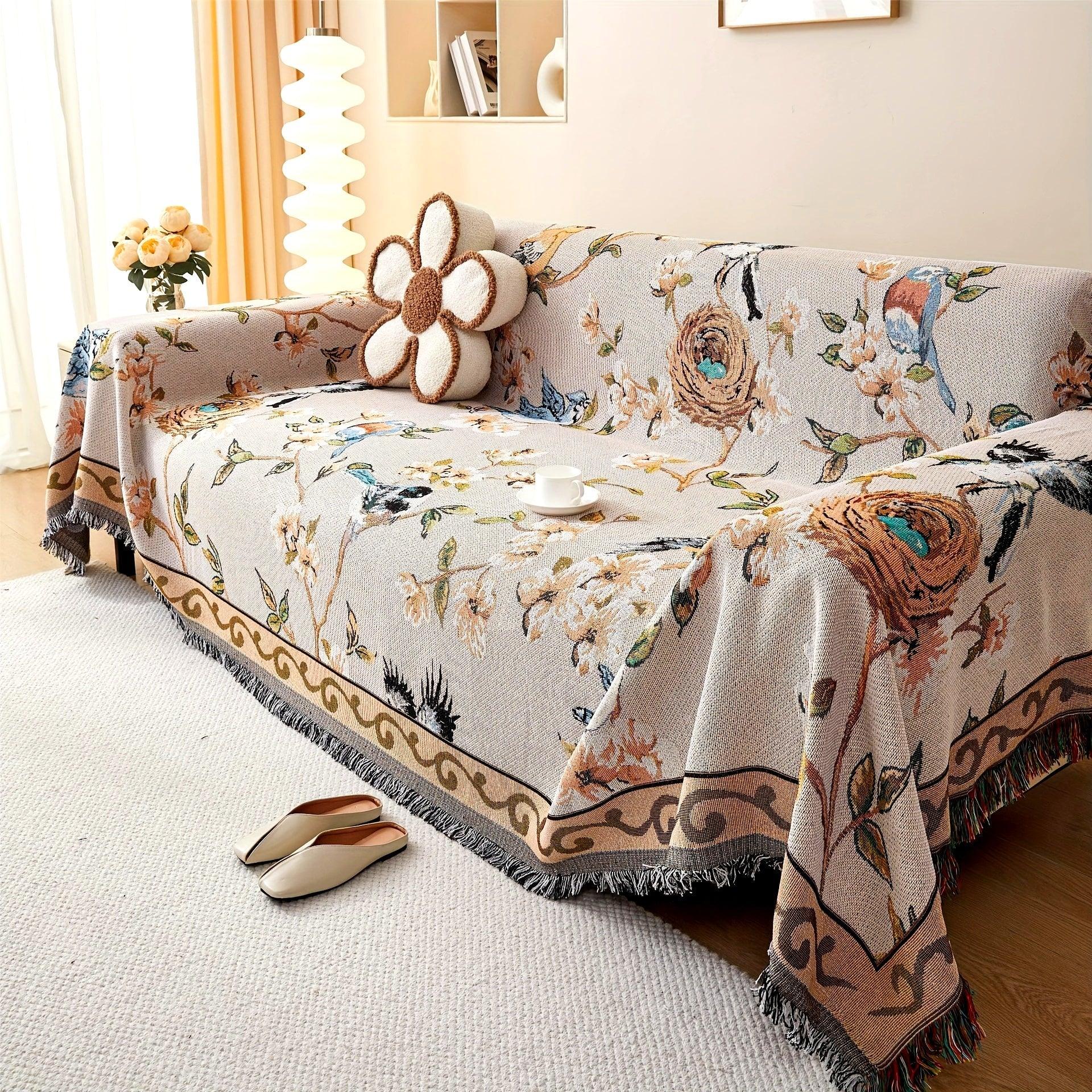 Floral Couch Cover – Heavy Duty Dog Proof & Bed Bug Resistant Sofa Protector