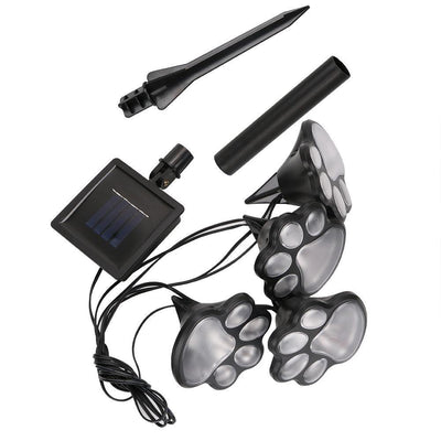 Outdoor 4 LED Solar Animal Paw Light Portable Solar Lamp Light