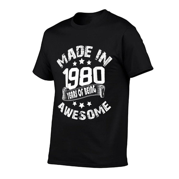 Best Made In 1980 Awesome 40th Birthday Gift Men Women Adult  Eco-friendly Material T-Shirt