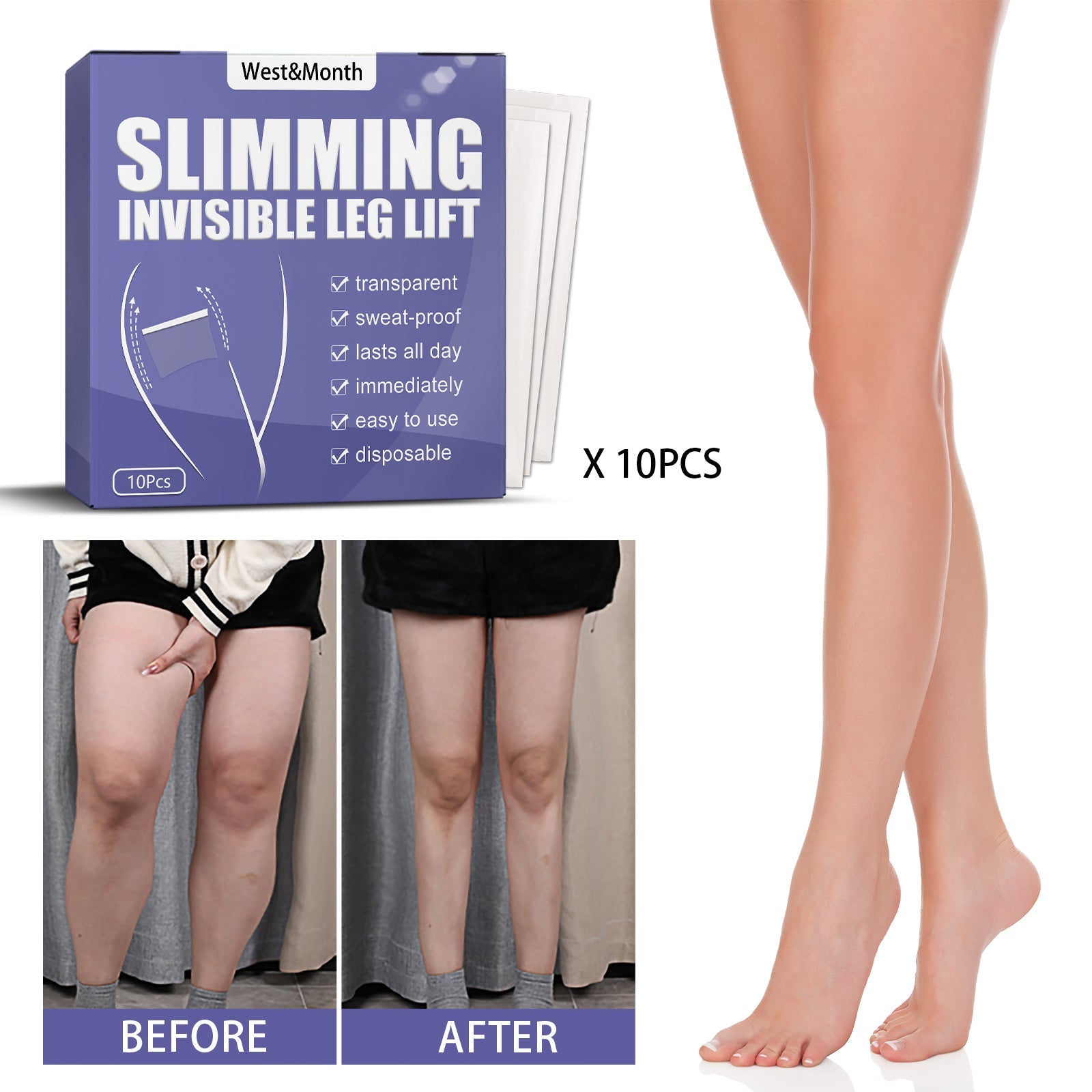 Slimming Invisible Leg Lift, Shape Legs Stick Slimming Stick For Lazy Thighs Tighten Lift Stick