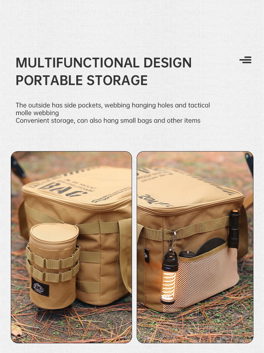 Outdoor Large Capacity Storage Bag 20L Set Pot Cooker Collision Resistant Multifunctional Portable Gas Tank Storage Bag Camping