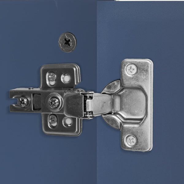 Modern Shoe Storage Bench with Hidden Storage and Upholstered Cushions for Bedside, Living Room and Entryway (Navy)