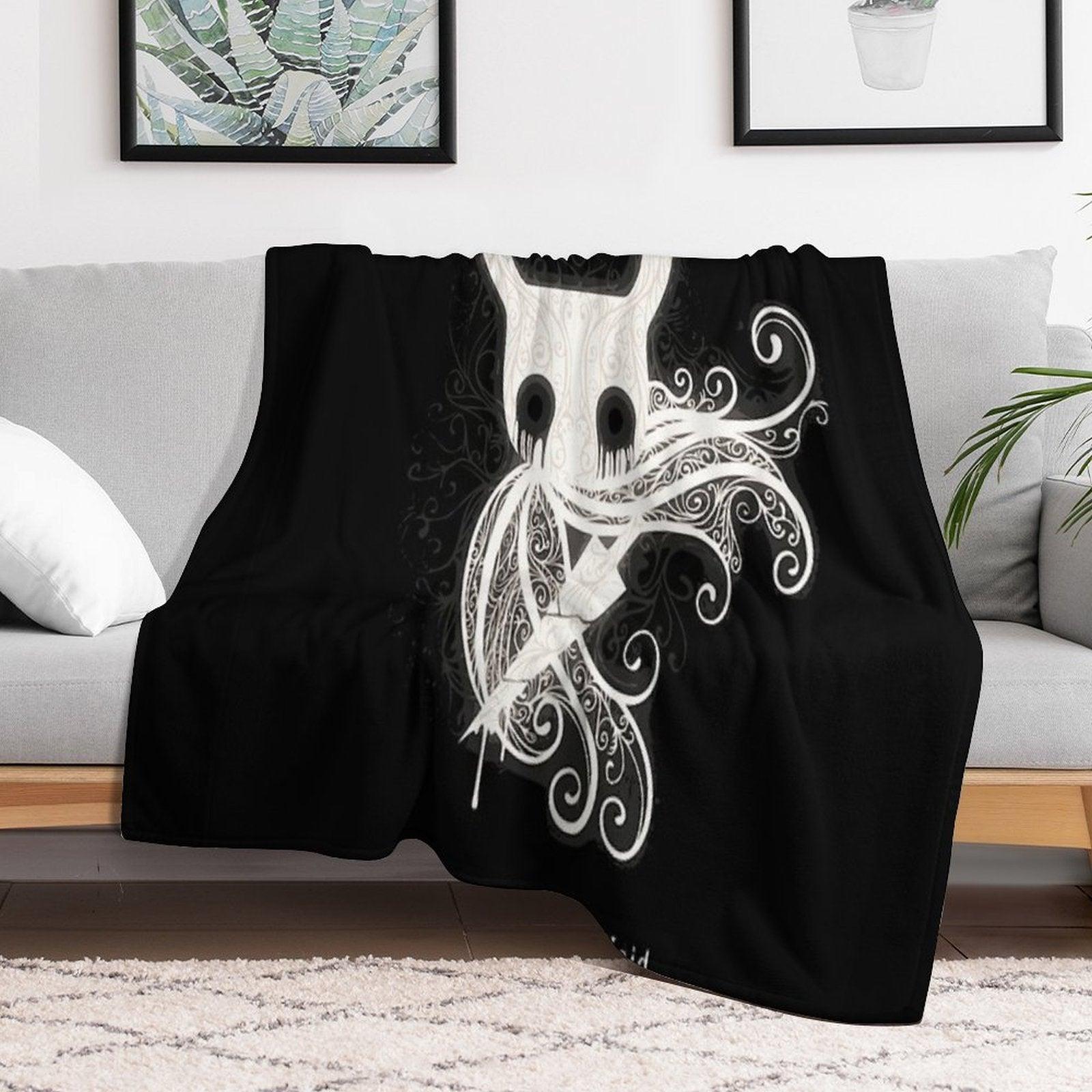 The Knight from Hollow Knight - Born of God And Void Throw Blanket
