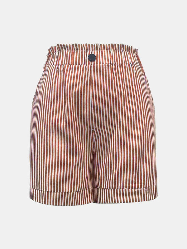 High Waist Striped Shorts