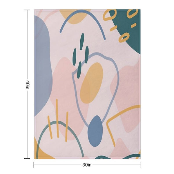 Abstract Shapes Plush Throw Blanket