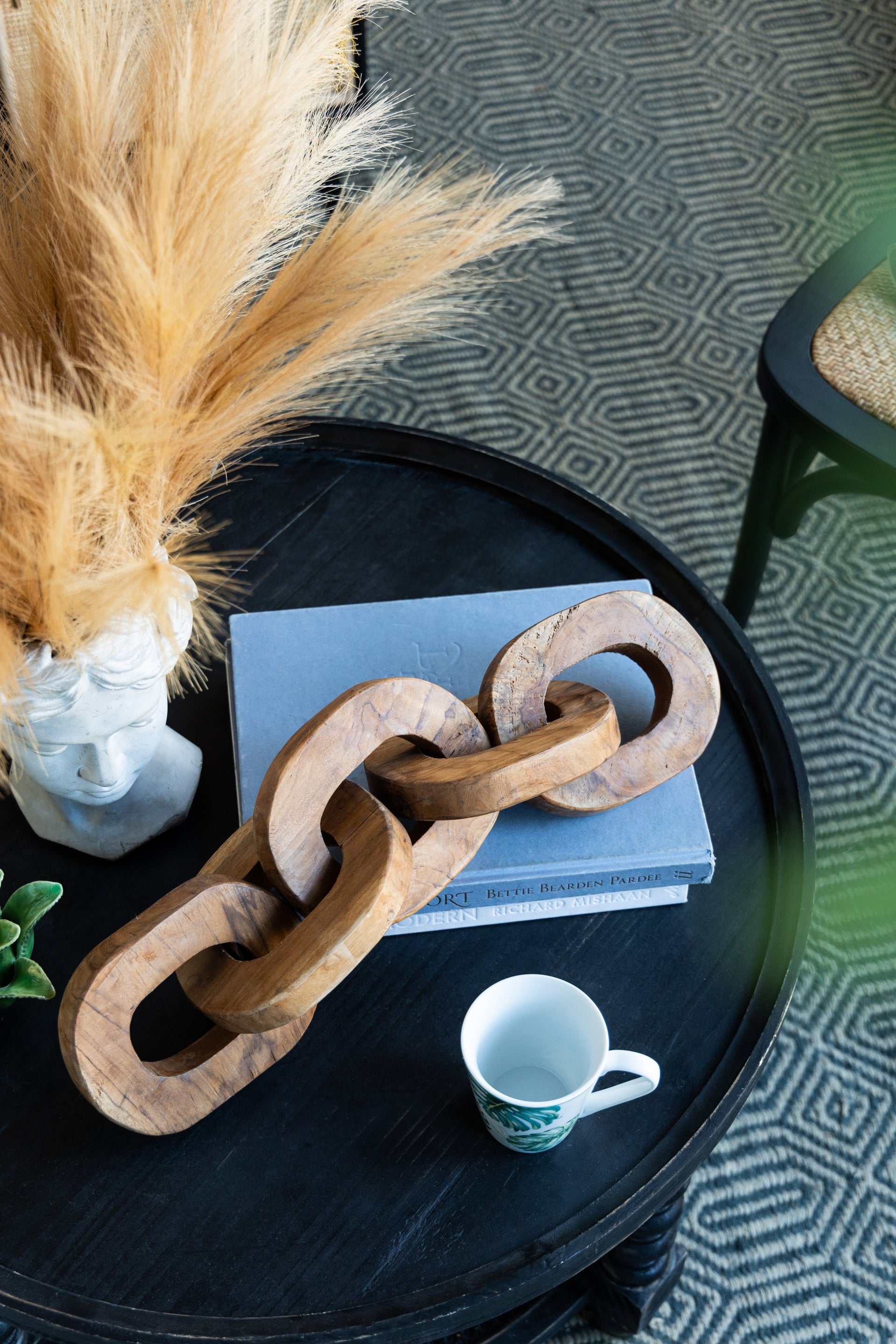 S/2 1.6x5.1x19.7' Decorative Teak Chain Decor