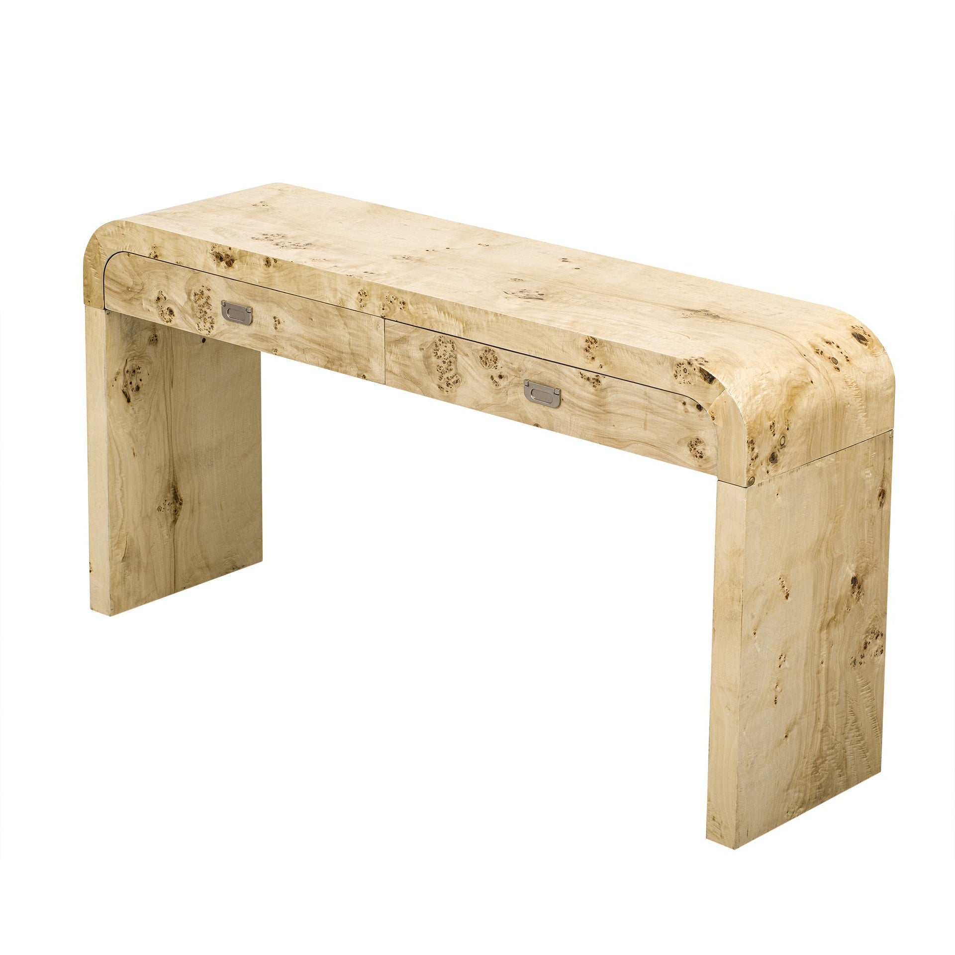 Modern Entryway Table with Burl Wood Veneer,Suitable for Entryway, Hallway, Living Room, Foyer, Corridor Vtng Furniture