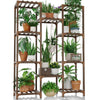 Multiple Plants Pots Wood Flower Stand