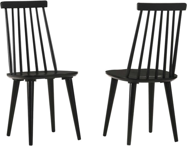Antique Walnut Hardwood Spindle Back Dining Chairs
