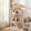52 Inch Tall Cat Tree Tower for Indoor Cats-Beige