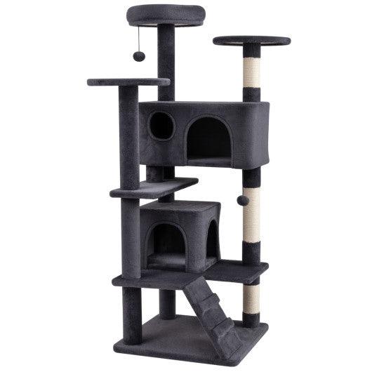 52 Inch Tall Cat Tree Tower for Indoor Cats-Dark Gray