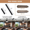 52 Inches Ceiling Fan with Remote Control-Oak - Oak