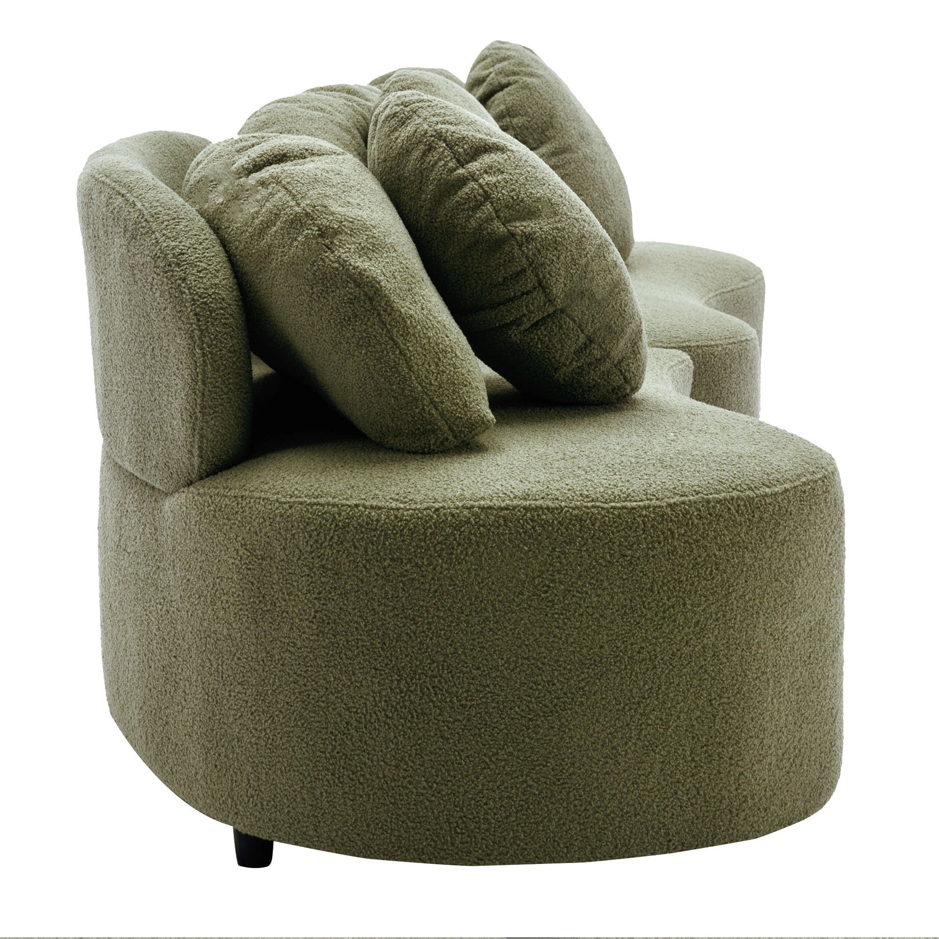103.5'  Modern Living Room Sofa Lamb Velvet Upholstered Couch Furniture for Home or Office(Old SKU:SG000860AAF),Green