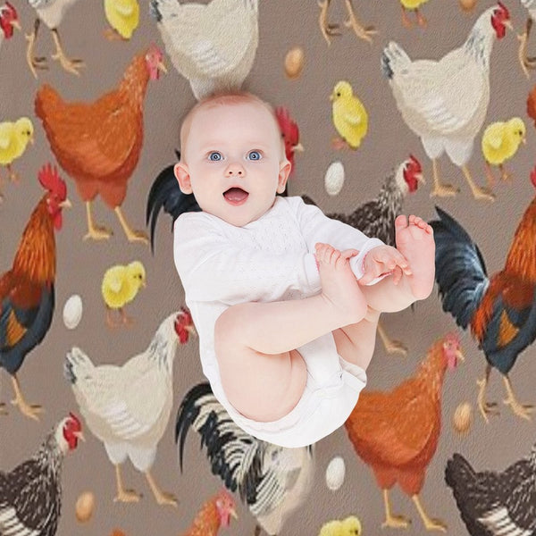Chicken Colorfull Pattern All-season Throw Blanket