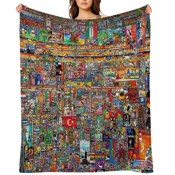 Reddit Place 2023 Merch, Reddit Rplace 2023, Rplace 20223, Rplace 2023 Merch, Rplace 2023 Poster  Rplace 2023 Pixel, Rpla Sustainable Throw Blanket