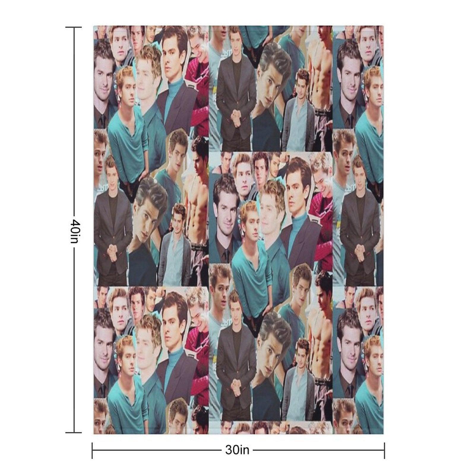 Andrew Garfield Collage Throw Blanket
