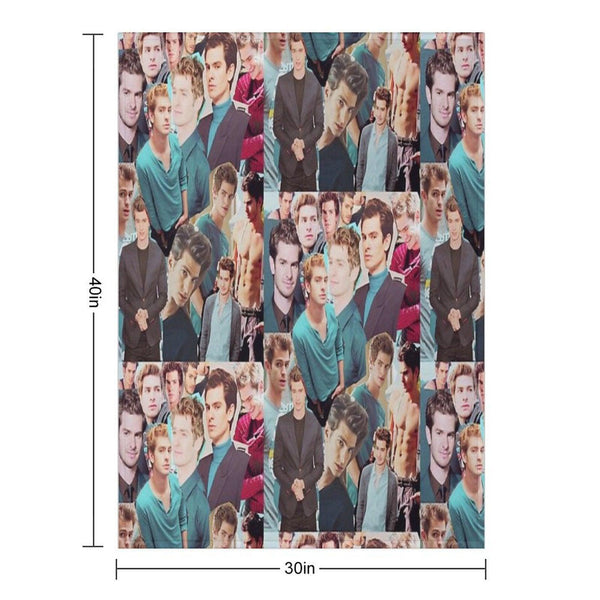 Andrew Garfield Collage Throw Blanket