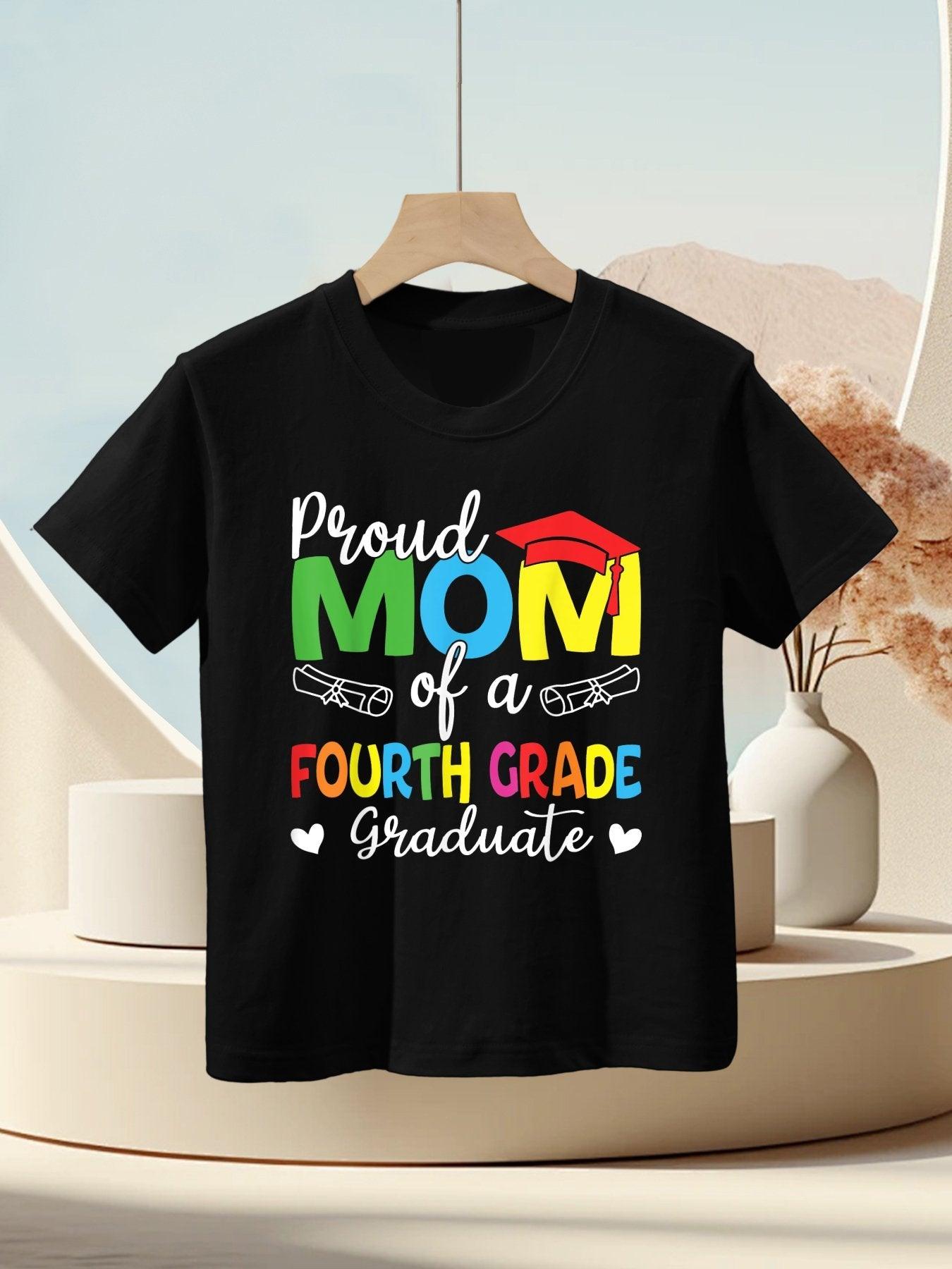 Proud Mom of A 4th Grade Graduate Graduation Kids T-Shirt
