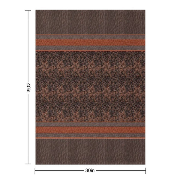 Favorite Brown Sweater Faux Vegan Leather Pattern Print Brown Bohemian Boho Thigh High Striped Top Socks Leggings Compact Throw Blanket