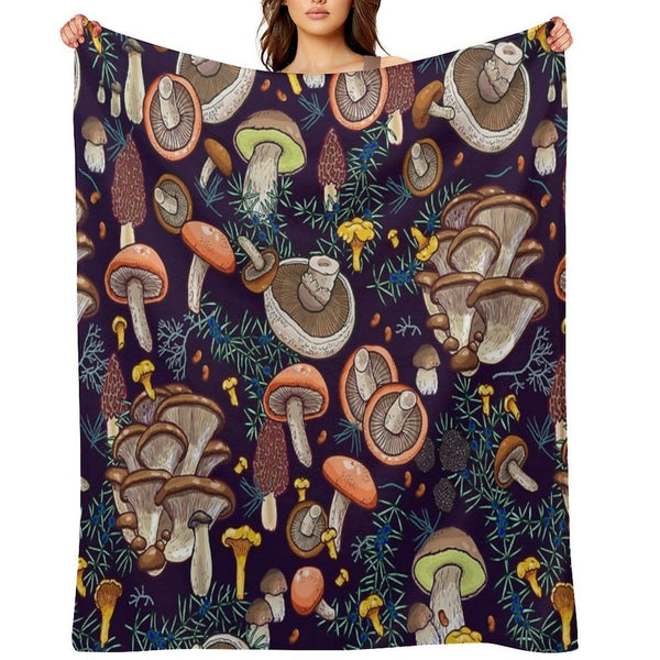 Dark Dream Forest Throw Blanket