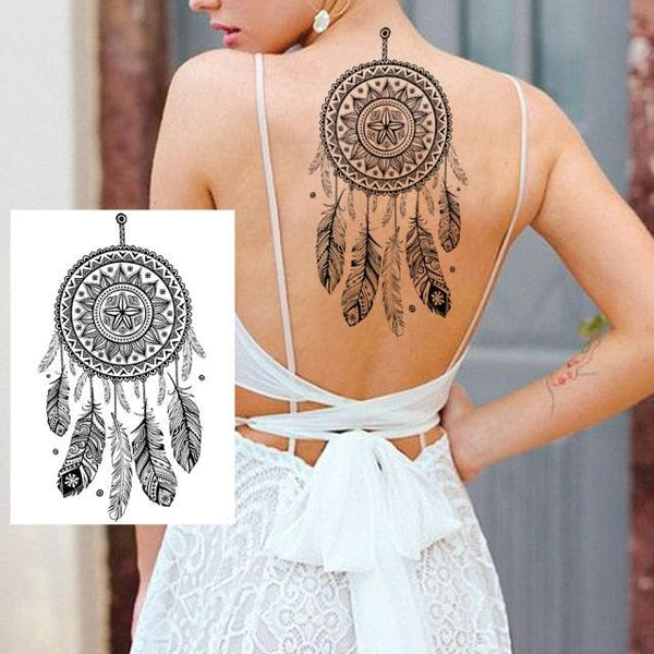 53 Sheets Black Lace Temporary Tattoos Sticker Butterfly Flower Fake Tatoo Sticker Sexy  Black Henna Temporary Tattoos For Women
