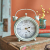 Vintage Mint Green Twin Bell Alarm Clock