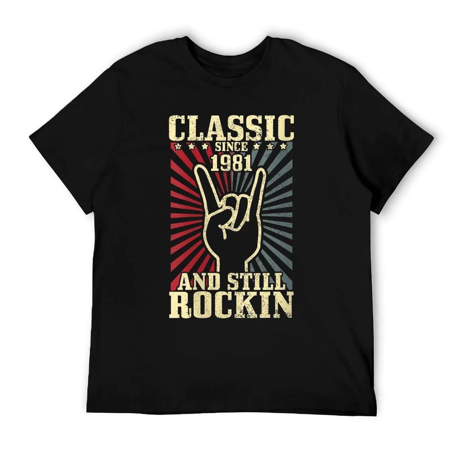 Womens 1981 Classic Rock Vintage Rock & Roll 40th Birthday Gift  Moisture-wicking T-Shirt