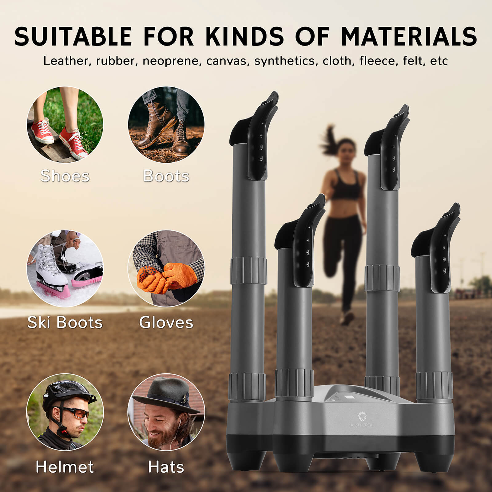 SD20 Boot and Shoe Dryer and Deodorizer with Heat - European version Airthereal