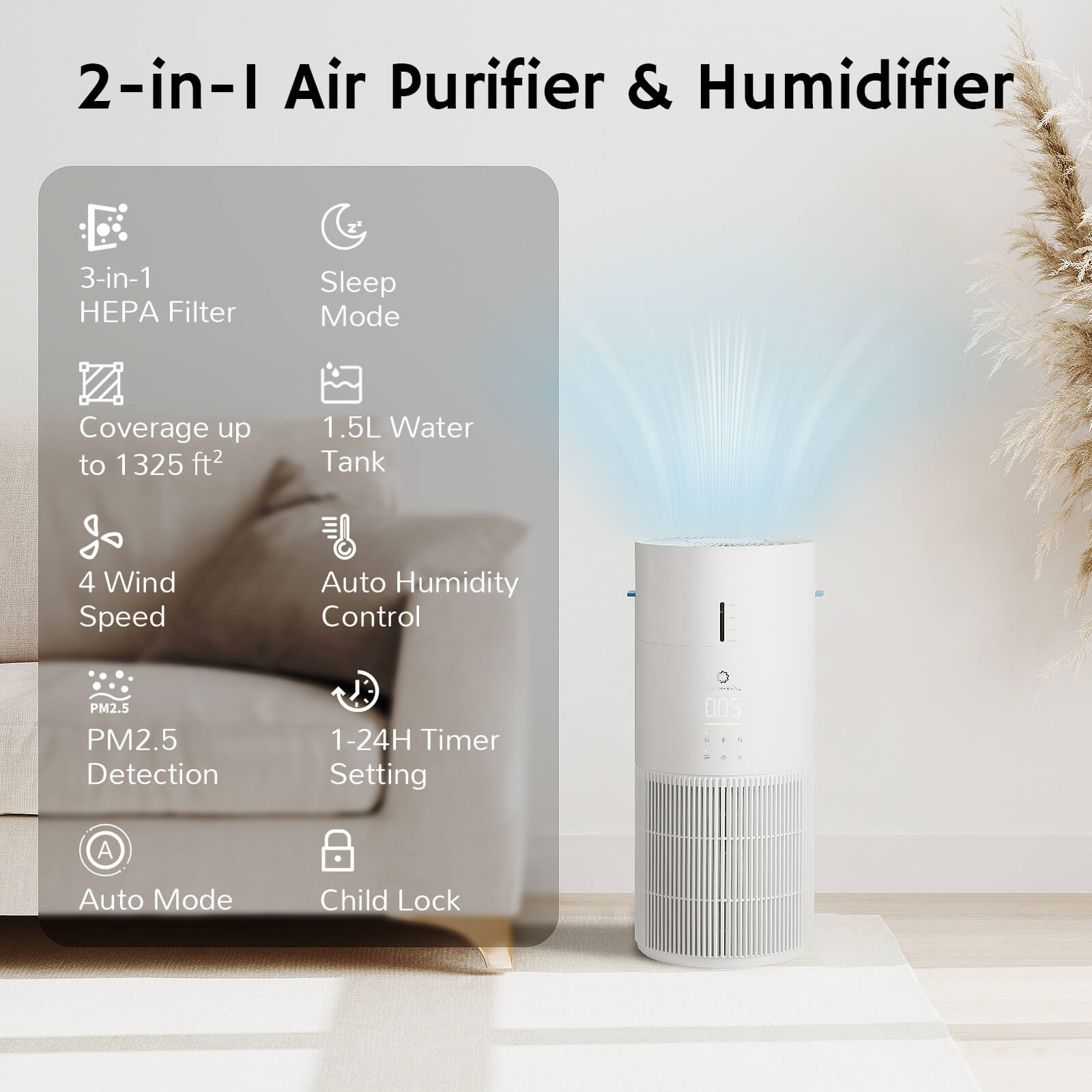 Ethereal Rain AEH300 Air Purifier & Humidifier Combo - European version Airthereal
