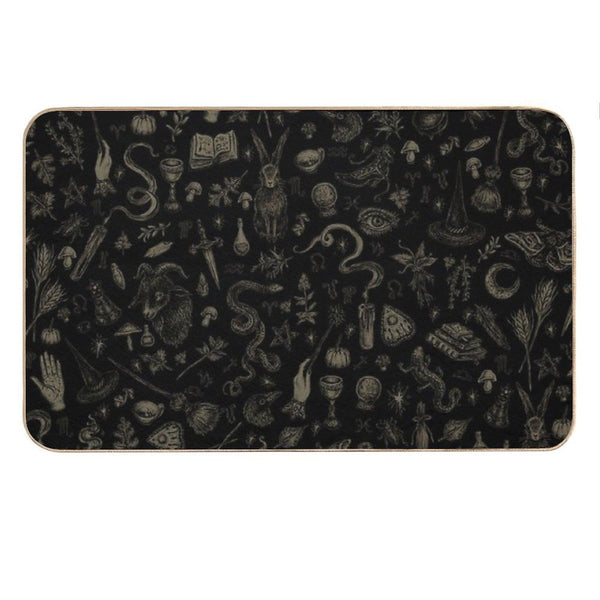 Just Witch Things (black And Beige) Bath Mat