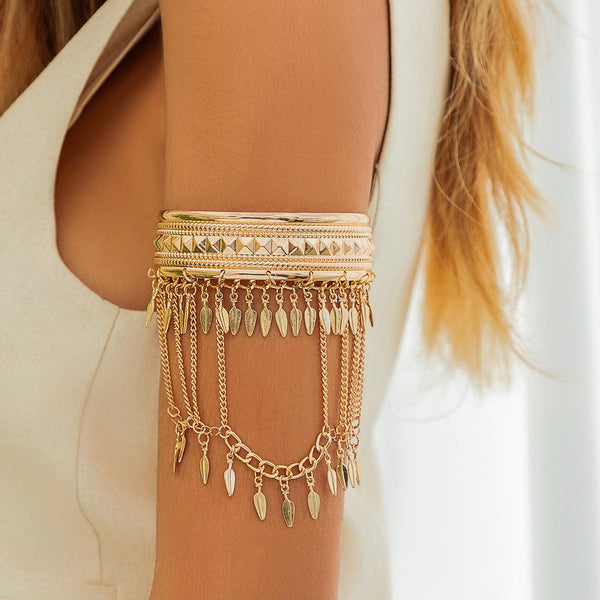 Western cowboy style metal tassel arm chain arm chain Dunhuang chain retro cross-border arm bracelet jewelry