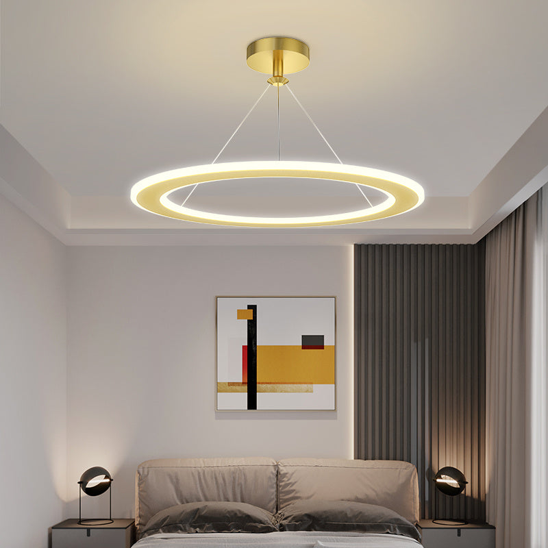 Simple Modern Circular Bedroom Study Chandelier Decorbites