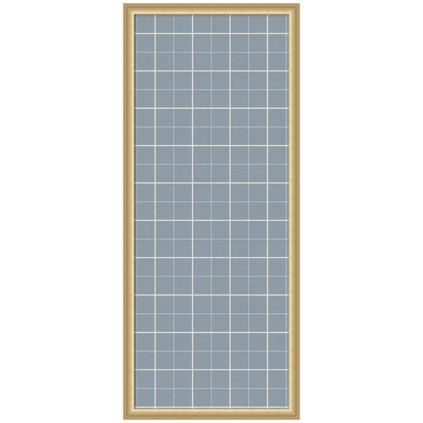 Framed Fabric Pinboard Light Blue Plaid Wall Organization