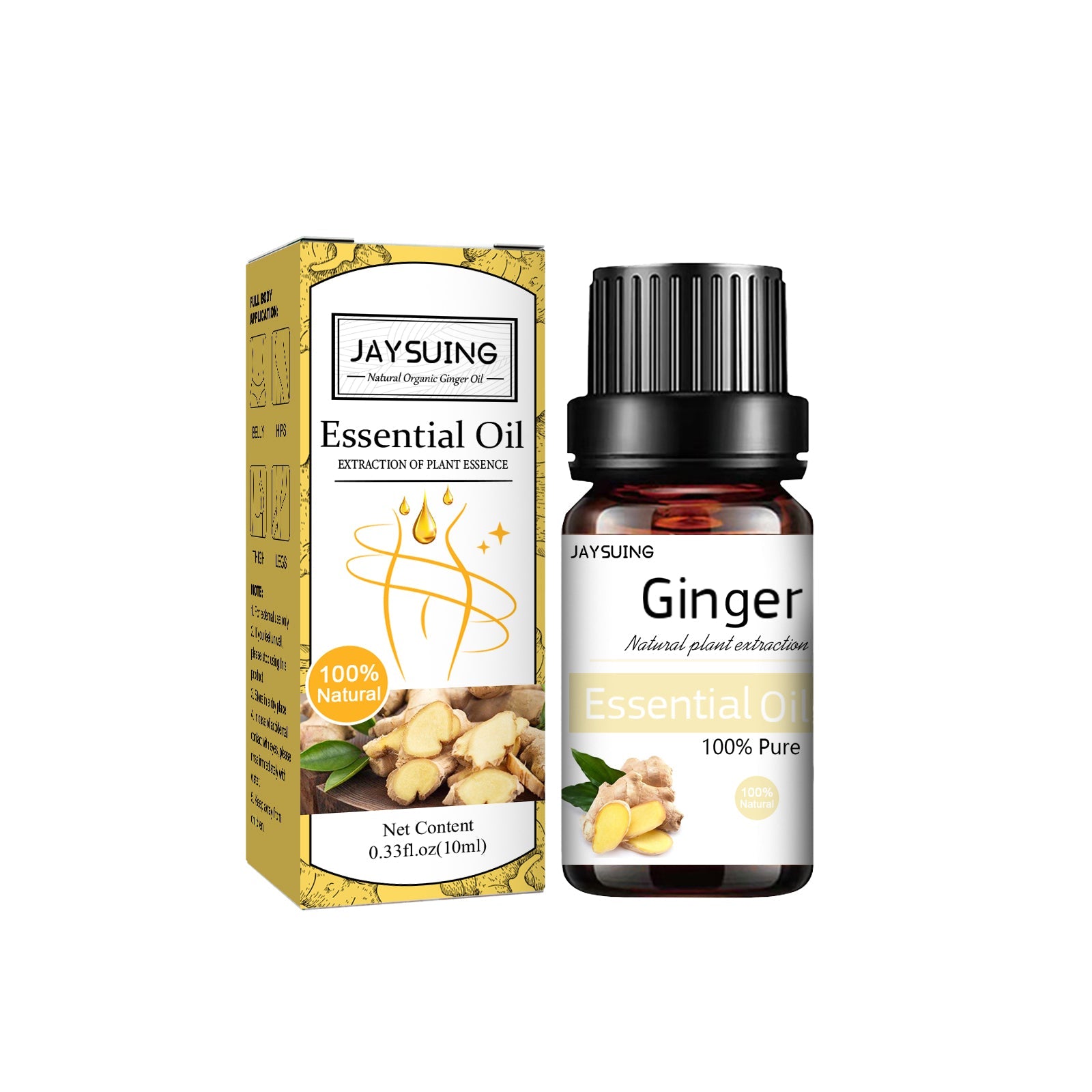 Organic Ginger Oil, Massage Firming Toning And Relieving Muscle Tension Body Beauty Essential Oil