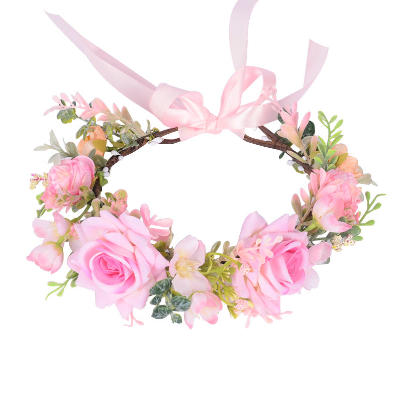 Simulated flower headdress tourist vacation princess flower fairy performance dance hair accessory female