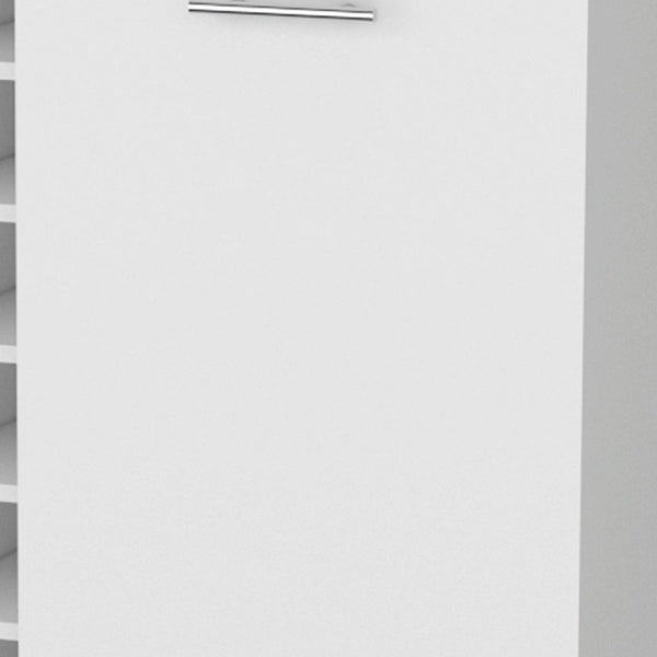 White Rolling Bar Cart With Wine Storage