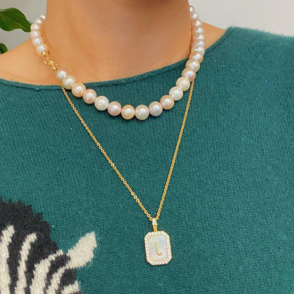 Initial Deco Open Locket Pendant Necklace - Gifts for You 'n Me