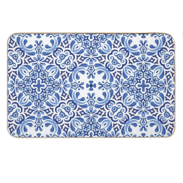 Mediterranean Mosaic Tiles  Azulejos Bath Mat