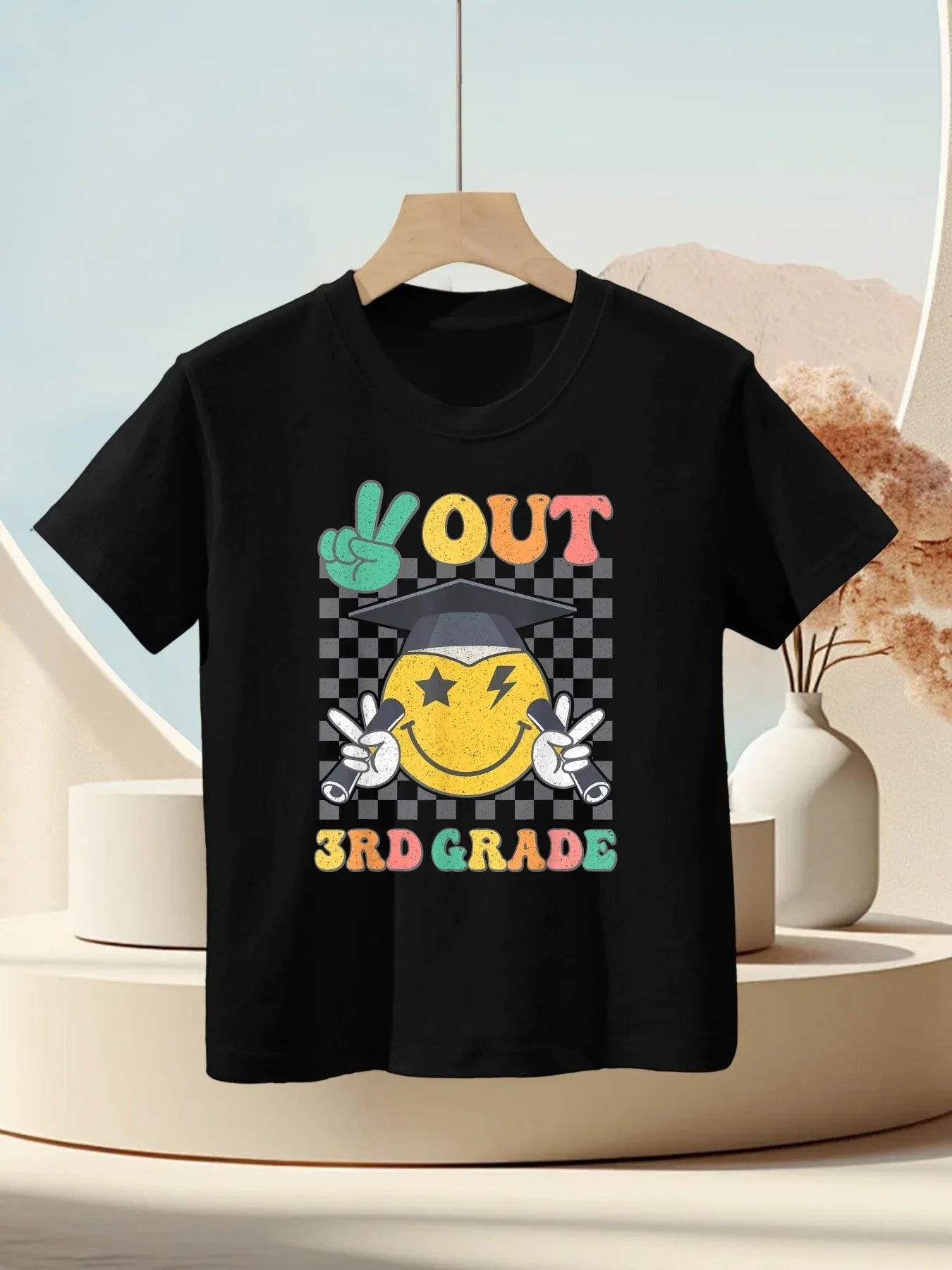 Peace Out 3rd Grade Graduation Last Day School Third Grade Kids T-Shirt