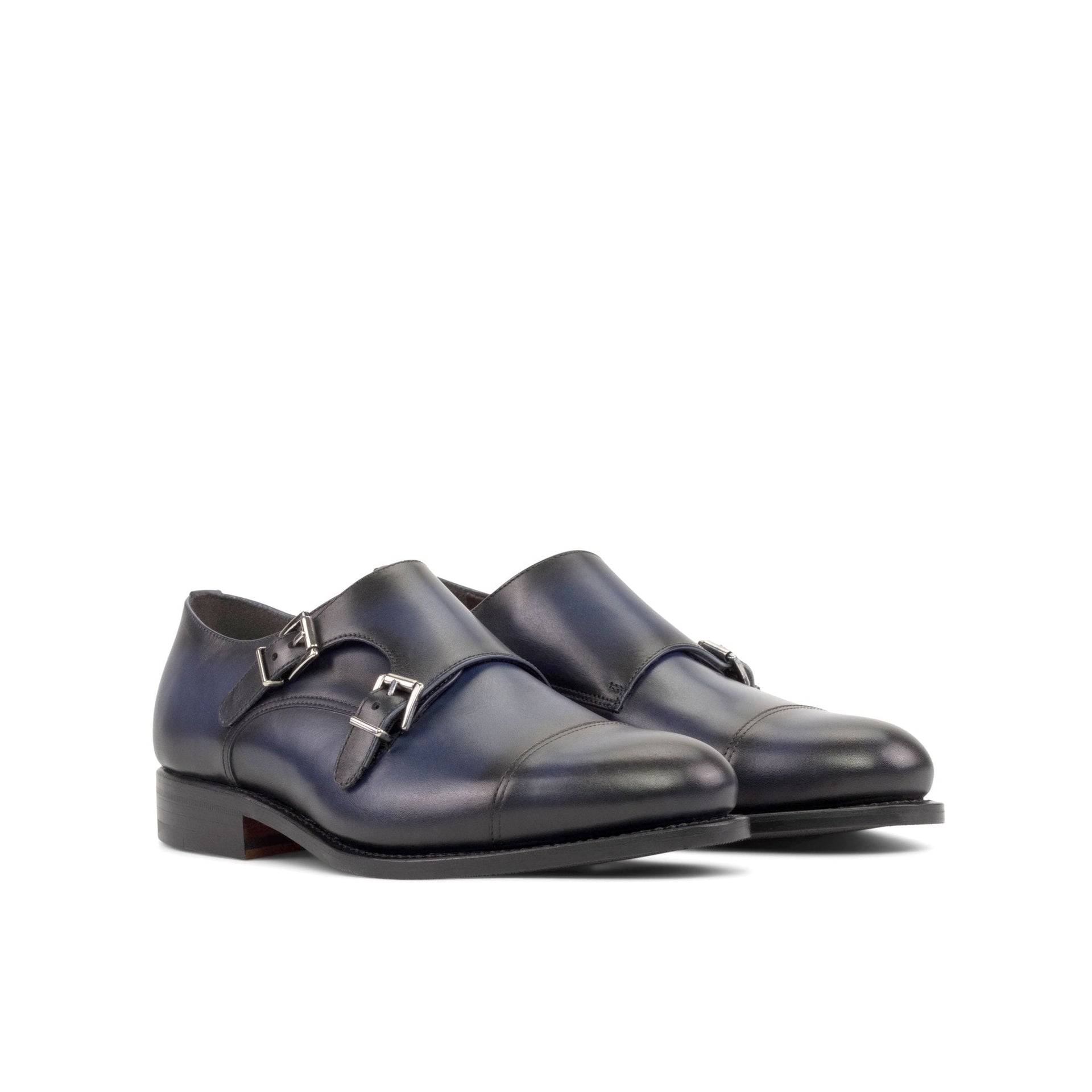 Lerza - red bottoms double monk strap loafer shoes for men