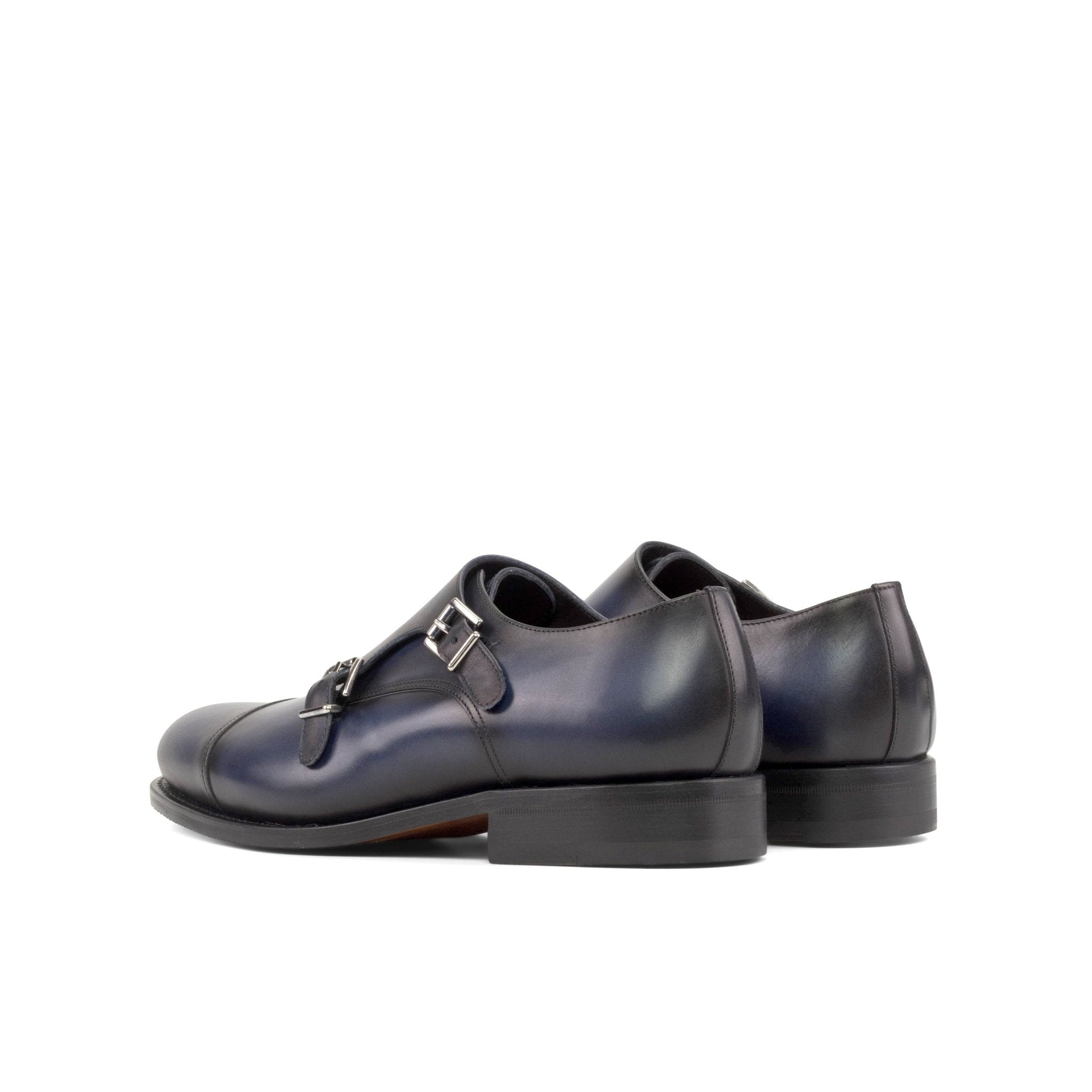 Lerza - red bottoms double monk strap loafer shoes for men