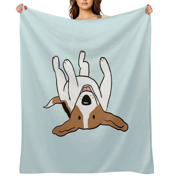 Care-Free Beagle Velvety-soft Throw Blanket