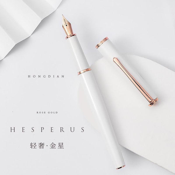 LT Hongdian 920 Rose Gold Fountain Pen Superfine/Fine nib 0.4/0.5mm Ladies Elegant And Excellent Business Office Gift Pen