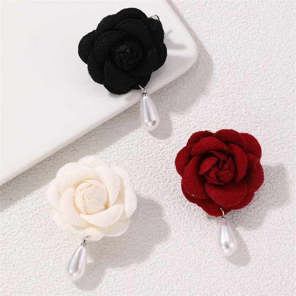 Flower pearl brooch female fashion camellia wedding dress decoration female jewelry