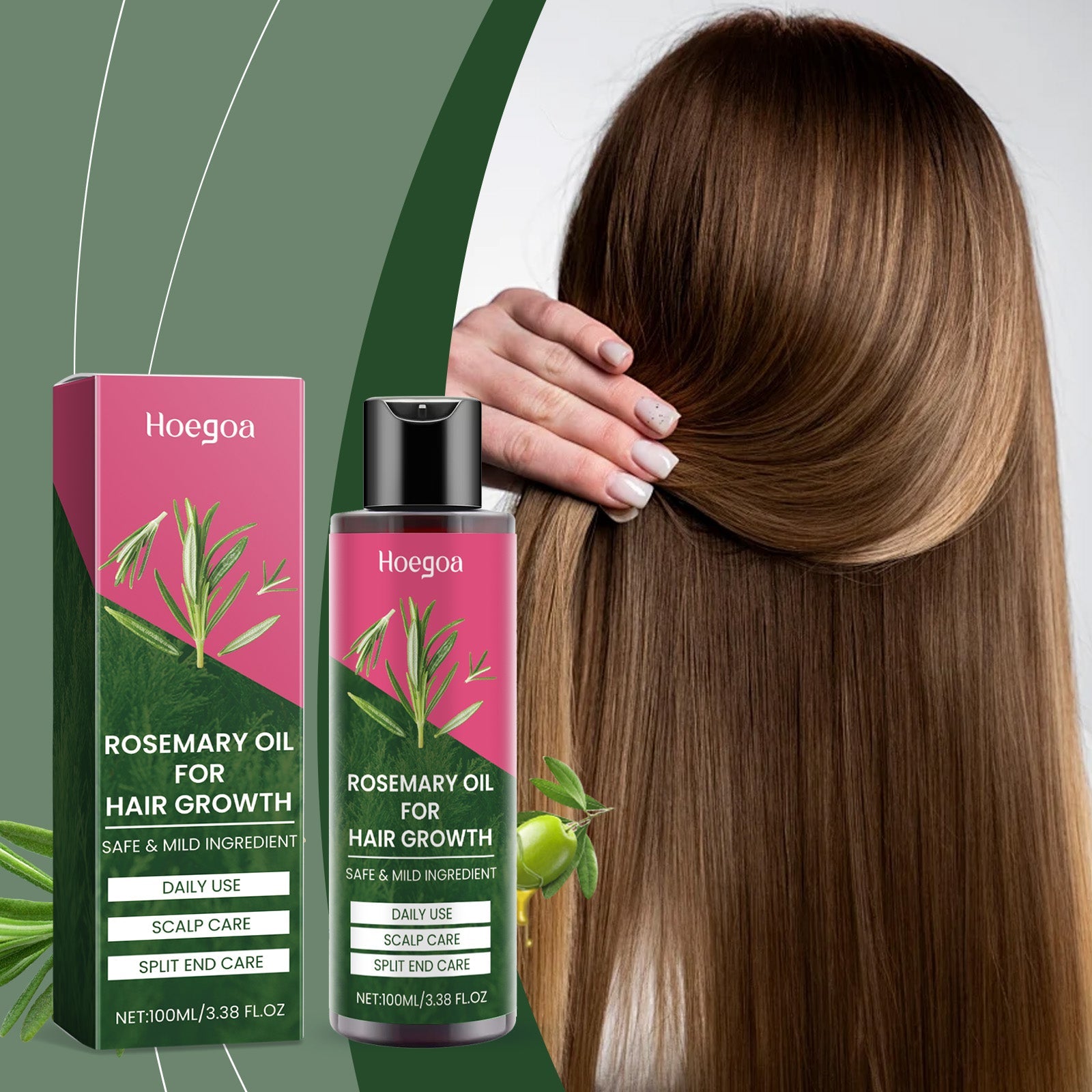 Rosemary Oil For Hair Growth, Promotes Healthy And Nourishing Strong Hair Essential Oil Hair Growth Oil