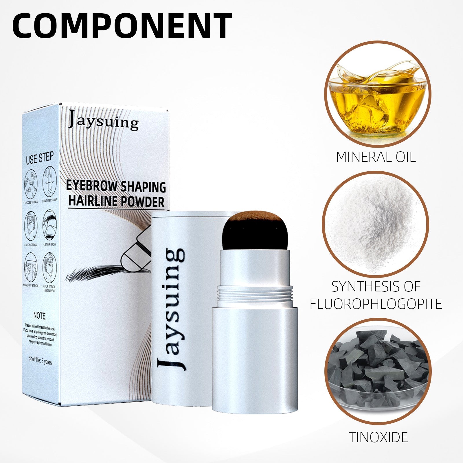 Jaysuing Eyebrow Printing Set Eyebrow Powder Hairline Retouching Eyebrow Shape Portable Hairline Eyebrow Repair Shadow Powder