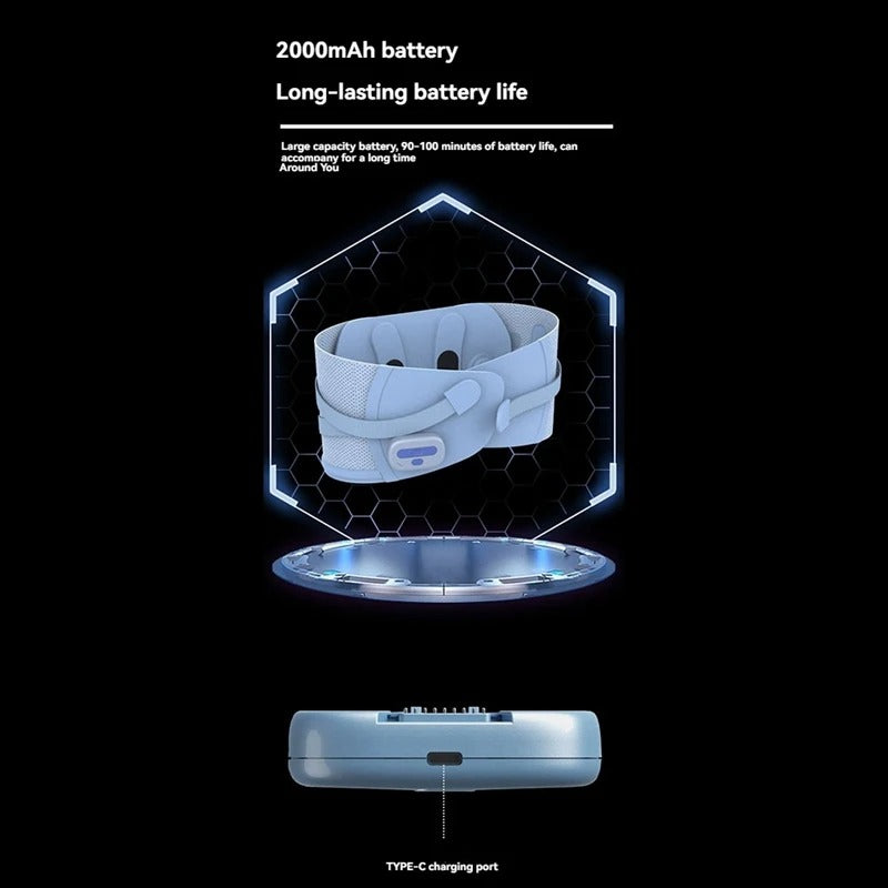 Shaping waist support belt waist massager massage belt EMS pulse hot compress vibration waist