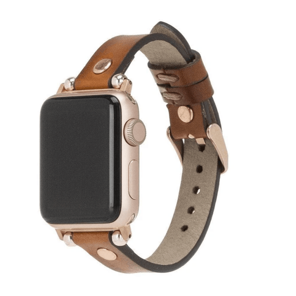 Apple Watch Rustic Brown Leather Strap - Detroit