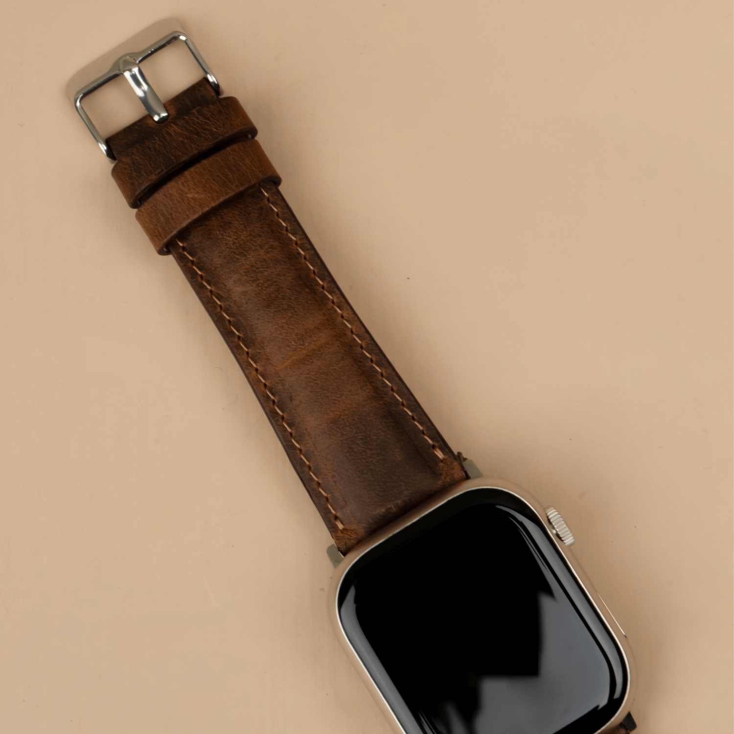Apple Watch Dark Brown Leather Strap - Boston